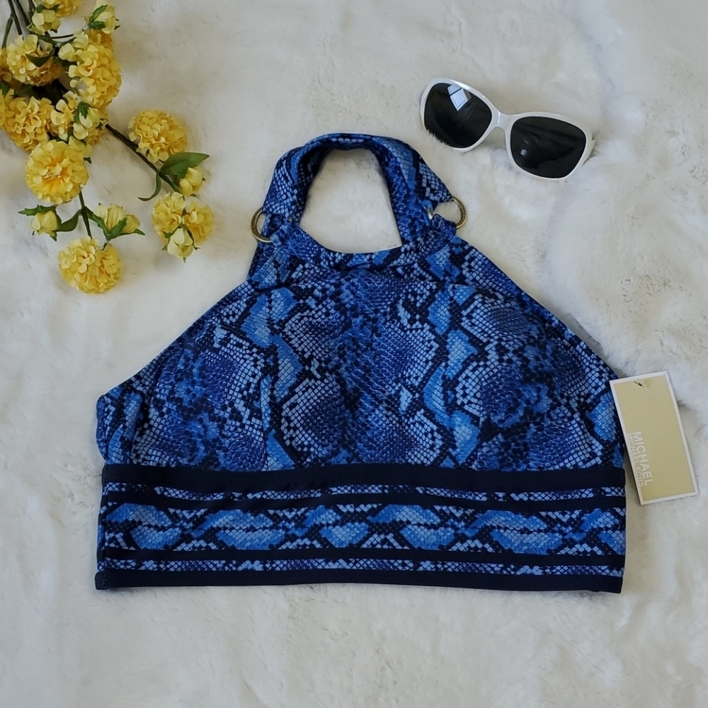 MK (TOP ONLY) HIGH NECK HALTER BIKINI TOP/WORKOUT TOP - Picture 3 of 11